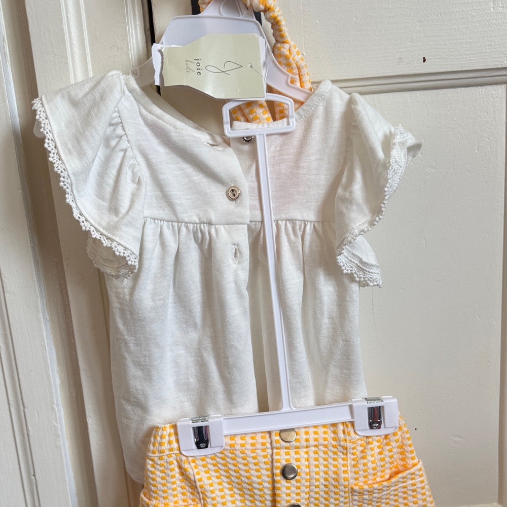 Joie White and Yellow Kids Matching Set